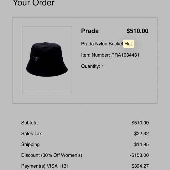 Prada Bucket Hat - Picture 8 of 8